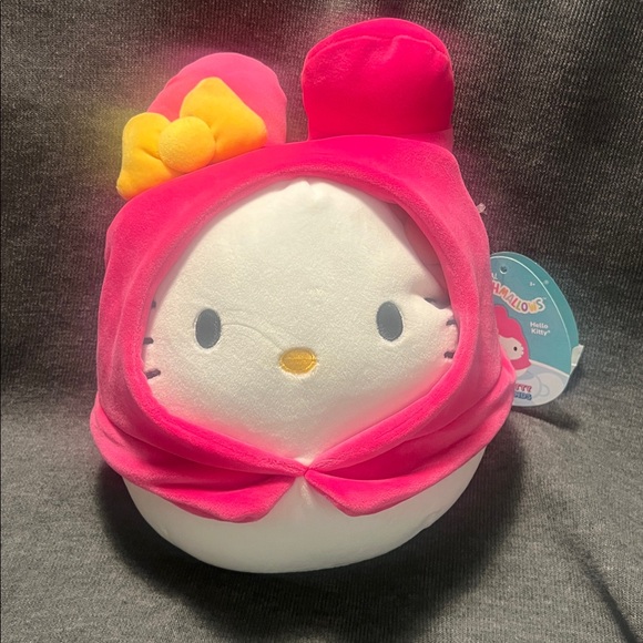 Squishmallows Pink and White Plush with Yellow Bow Hello Kitty. - Picture 1 of 5